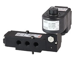 97105 series Namur interface solenoid valve, G1/4, 5/2 or 3/2, solenoid pilot / spring return