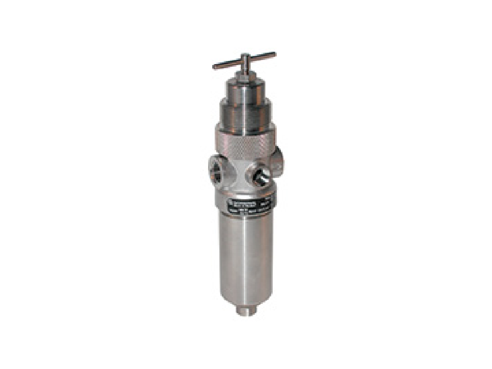 B05 Series stainless steel filter/regulator, 1/4 PTF, 5µm, 0.3-8.5 bar, manual drain, without gauge